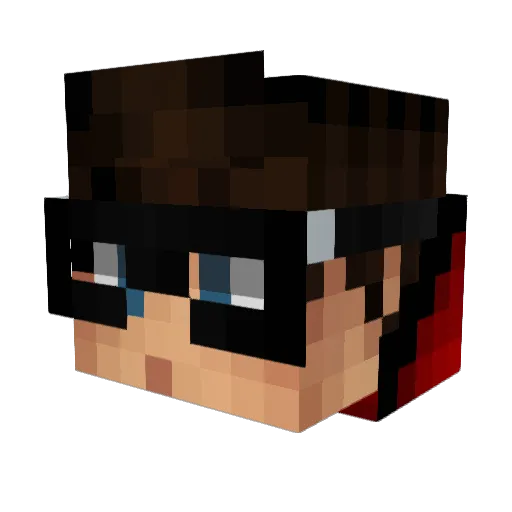 Zethizz Minecraft avatar head, 3D render