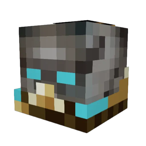 Zetim Minecraft avatar head, 3D render