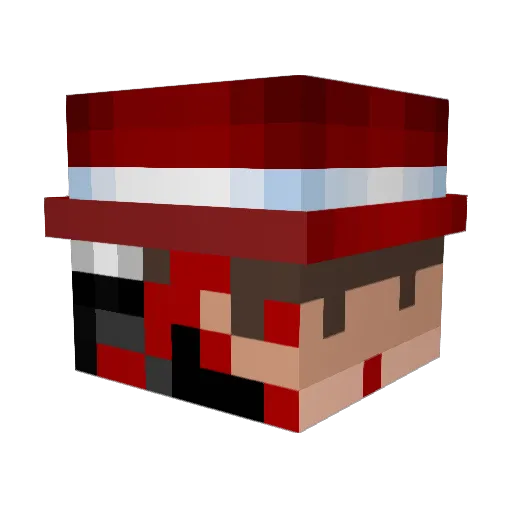 Zetizin Minecraft avatar head, 3D render