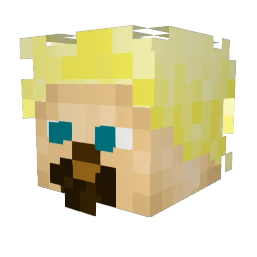 Zetrany Minecraft avatar head, 3D render