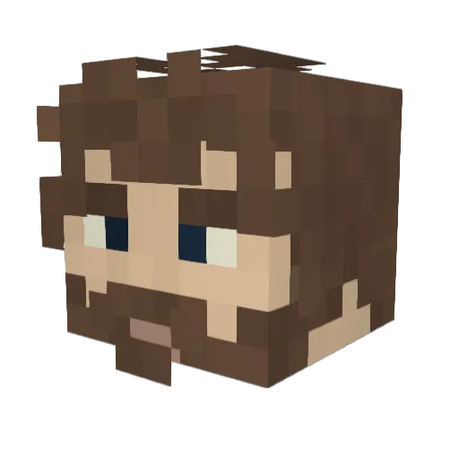Zetrisoff Minecraft avatar head, 3D render