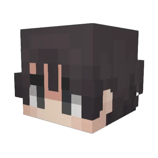Zetrro Minecraft avatar head, 3D render