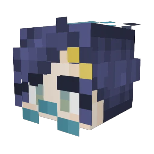 Zetsumi_ Minecraft avatar head, 3D render