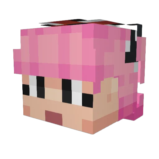 Zettai_Boi Minecraft avatar head, 3D render