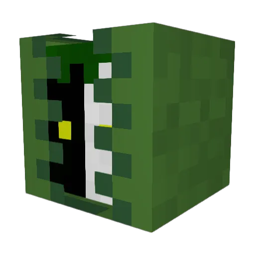Zettsu Minecraft avatar head, 3D render