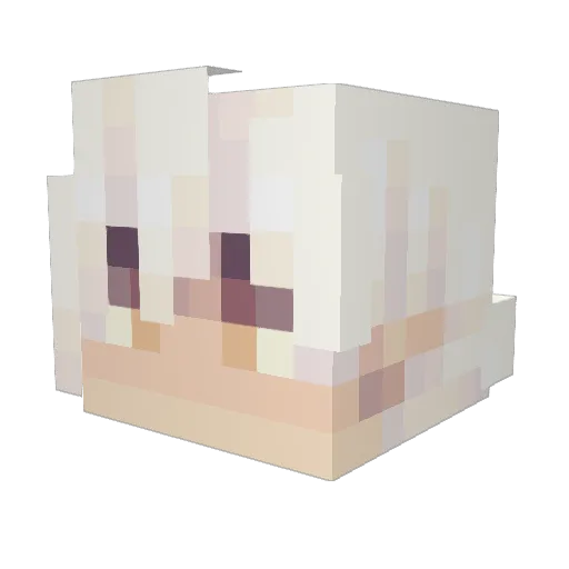 Zettwo Minecraft avatar head, 3D render