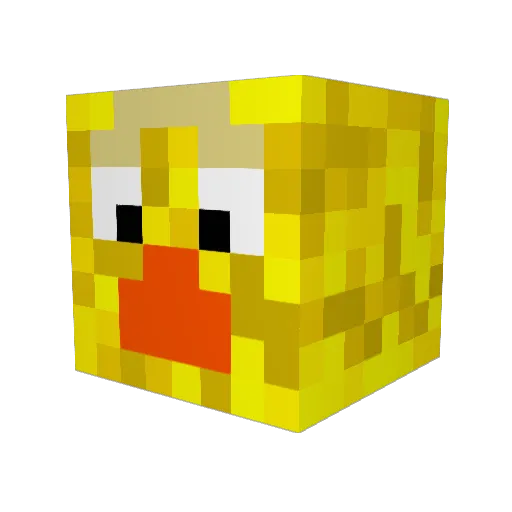 Zetydy Minecraft avatar head, 3D render