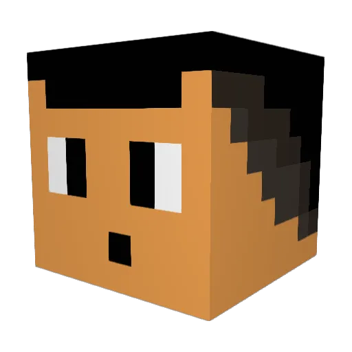 Zetyx20 Minecraft avatar head, 3D render