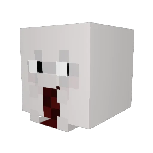 Zetzetzero Minecraft avatar head, 3D render
