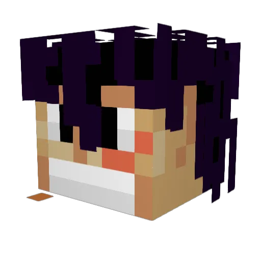 Zeucnm_ Minecraft avatar head, 3D render