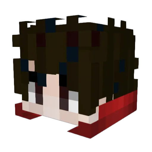 Zeufyo Minecraft avatar head, 3D render