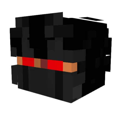 Zeuimi Minecraft avatar head, 3D render