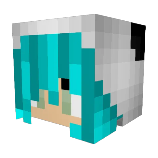 ZeurPanda Minecraft avatar head, 3D render