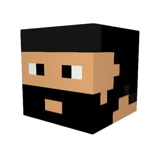 Zeus2113 Minecraft avatar head, 3D render