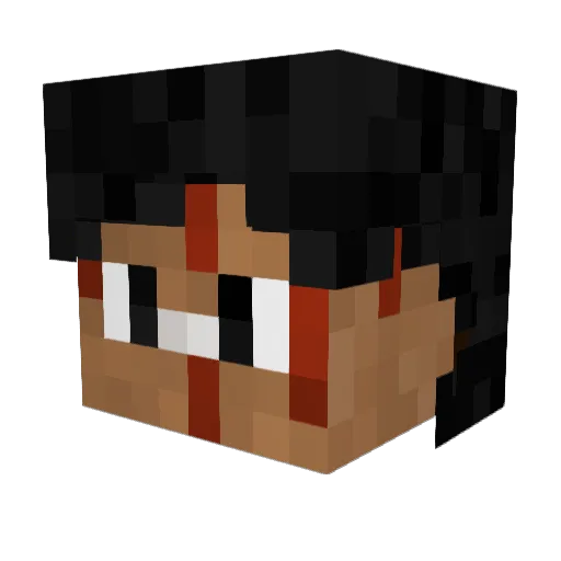 Zeus503FL Minecraft avatar head, 3D render