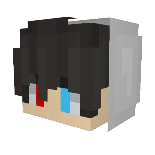 ZeusK7 Minecraft avatar head, 3D render