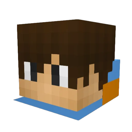 ZeusKabb Minecraft avatar head, 3D render