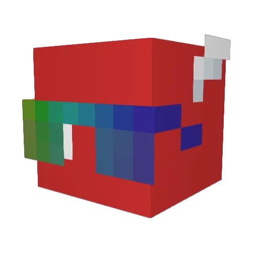 ZeusKoli Minecraft avatar head, 3D render