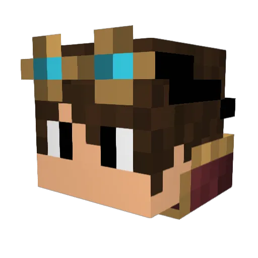 ZeusOfThePresent Minecraft avatar head, 3D render