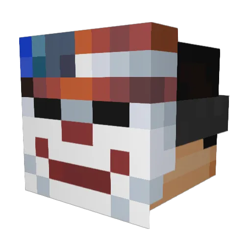 ZeusSeineDNA Minecraft avatar head, 3D render