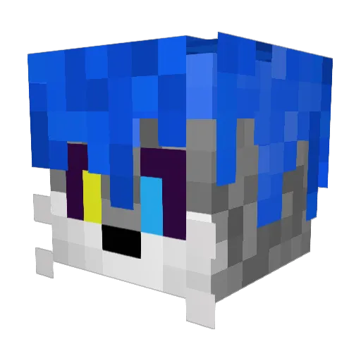 ZeusTheFox Minecraft avatar head, 3D render