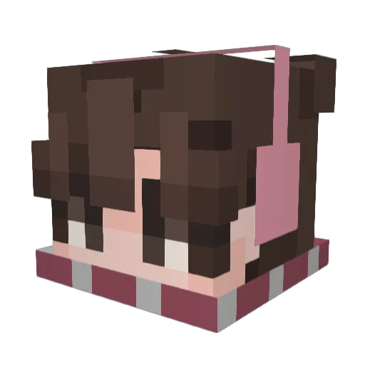 ZeusWithUke Minecraft avatar head, 3D render