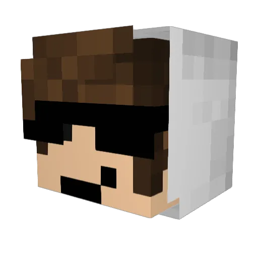 Zeus_kit Minecraft avatar head, 3D render