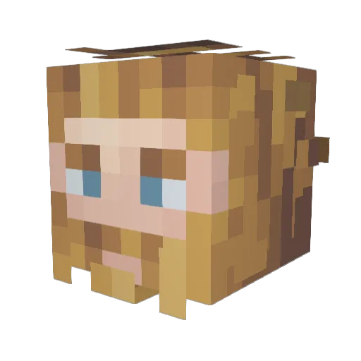 ZeusderKek Minecraft avatar head, 3D render