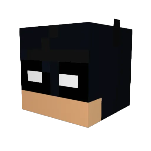 Zeusislove Minecraft avatar head, 3D render