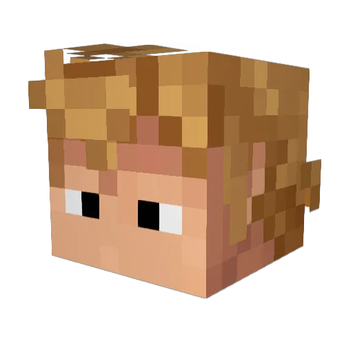 Zeuskri Minecraft avatar head, 3D render