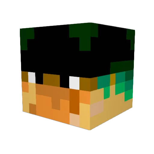 Zeuss2000 Minecraft avatar head, 3D render
