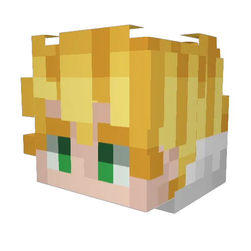 Zeusx01 Minecraft avatar head, 3D render
