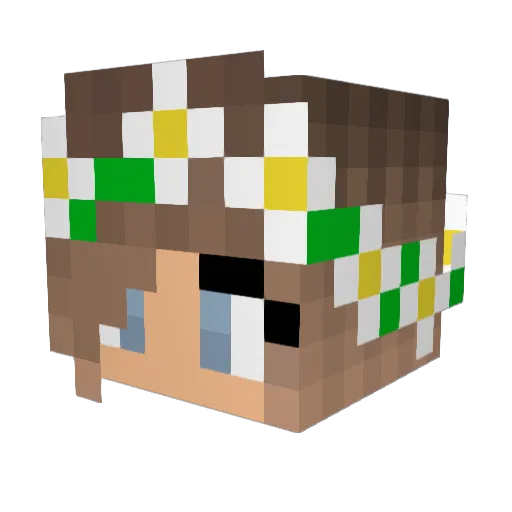 Zeusy0 Minecraft avatar head, 3D render