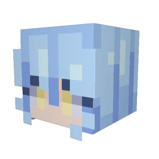 Zeutro_ Minecraft avatar head, 3D render