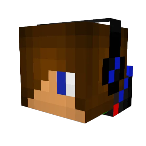 ZeuzPvP Minecraft avatar head, 3D render