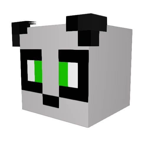 Zevard Minecraft avatar head, 3D render