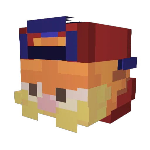 Zevas_Silly Minecraft avatar head, 3D render