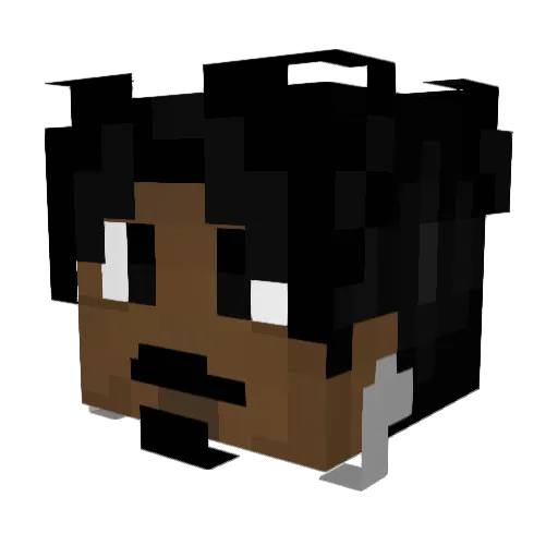 ZeventyZeven Minecraft avatar head, 3D render
