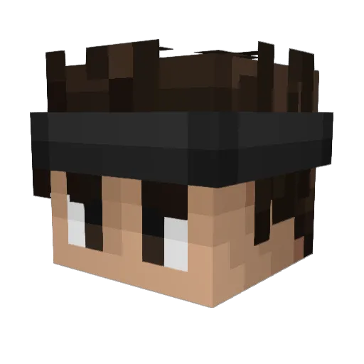 Zevexy Minecraft avatar head, 3D render