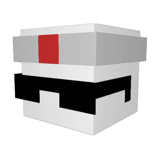 Zevris_ Minecraft avatar head, 3D render