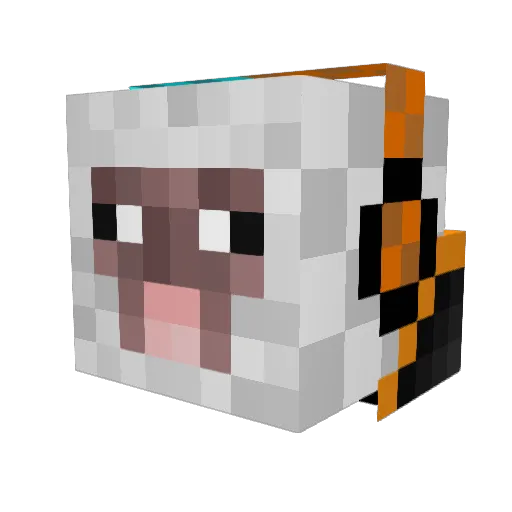 ZevusX Minecraft avatar head, 3D render