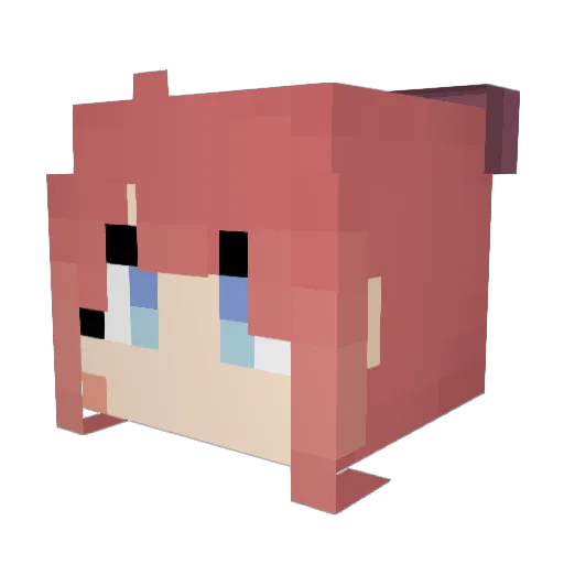 ZevviexD Minecraft avatar head, 3D render