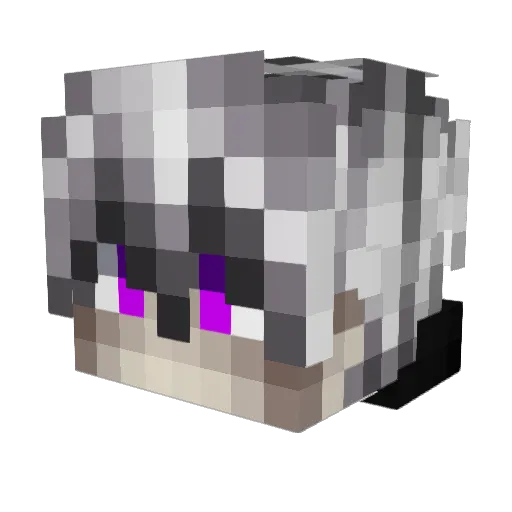 Zew3 Minecraft avatar head, 3D render