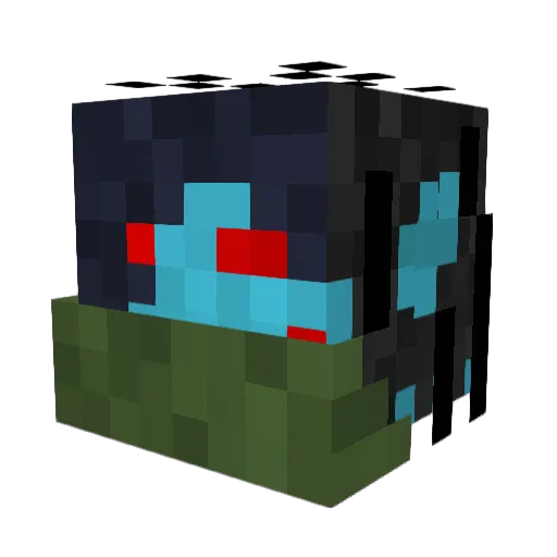 Zewciu Minecraft avatar head, 3D render
