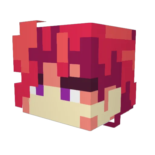 Zewdown Minecraft avatar head, 3D render