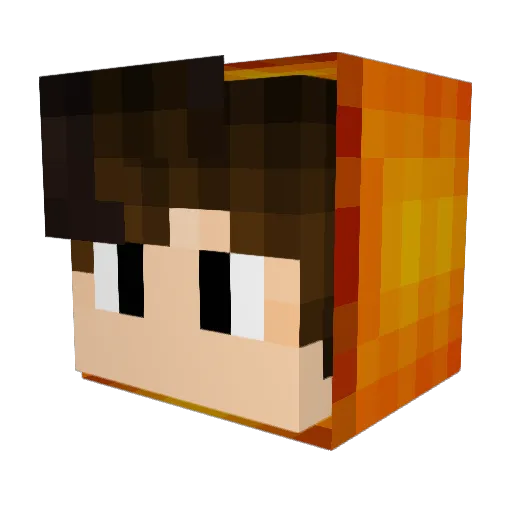 Zewlox Minecraft avatar head, 3D render