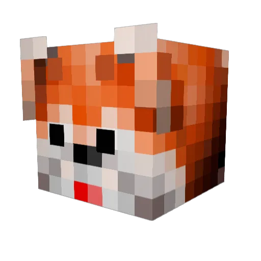 Zewo_ Minecraft avatar head, 3D render