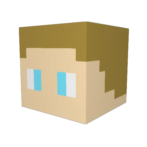 Zexacal Minecraft avatar head, 3D render
