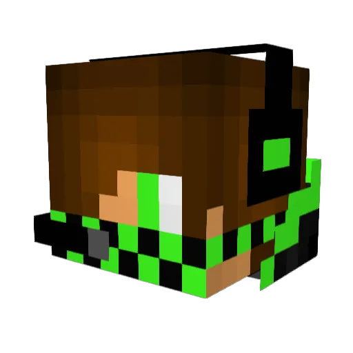 Zexar Minecraft avatar head, 3D render