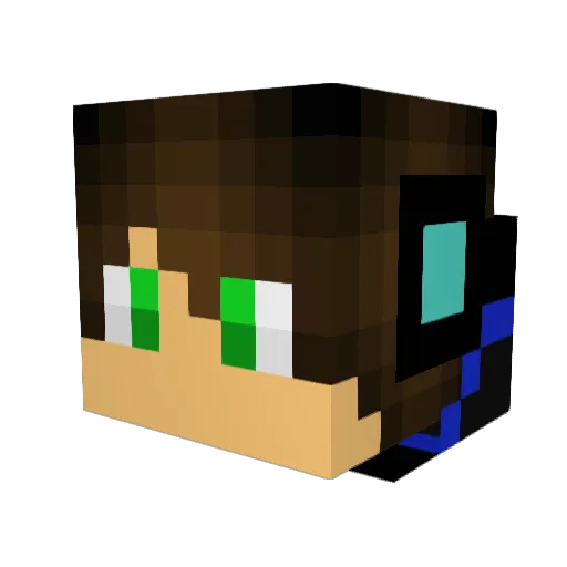 Zexef Minecraft avatar head, 3D render